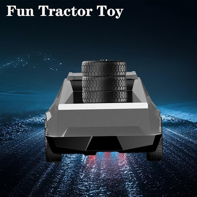 RC Remote Control Car Cybertruck Toy Police Car Toy 2.4GHz LED Lights 2 Rechargeable Batteries Ideal Gift for Boys Girls Ages 3+ Years