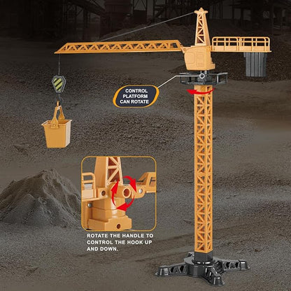 Remote Control Excavator and Dump Truck Toy Set - RC Excavator and Dump Truck with Lights and Sounds - Rechargable Digger Car Construction Vehicles Toy Set Gifts for Boys Kids