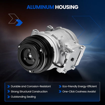 SYKRSS 78335 Air Conditioning A/C Compressor with Clutch Compatible with Toyota Tacoma 1995-2004 2.4L 2.7L L4 GAS, Compatible with Toyota T100 1994-1998 2.7L L4 GAS