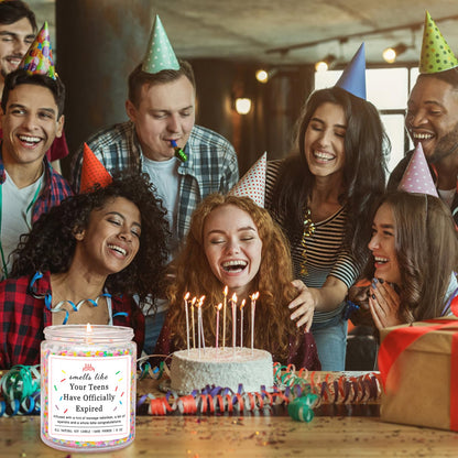 Homsolver Birthday Candles Gifts for 20 Year Old Female, Happy 20th Birthday Decorations for Women, 20 Year Old Birthday Gifts for Girl Her (Vanilla Birthday Cake Scent with Sprinkles)