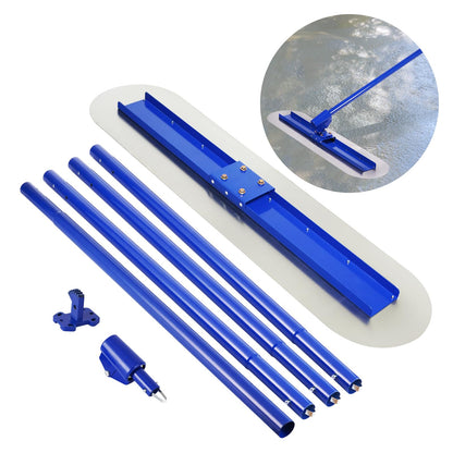 Meticuloso Bull Float, 48''x12'' Concrete Float, Stainless Steel Concrete Bull Float Kit, with 4 Handles and Bull Float Bracket, Finishing Bull Float Concrete Tools for Concrete Finishing