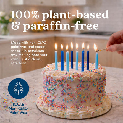 Birthday Candles (Blues) Case of 12-144 Candles Total
