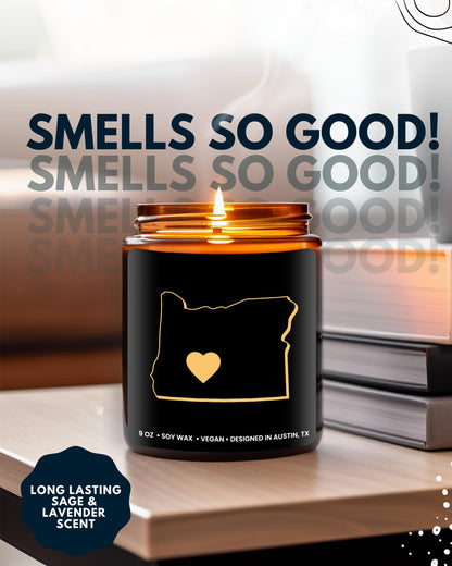 Oregon Candle, Unique Oregon Themed Gifts for Men and Women, Best State Souvenir Gifts for Moving Away, Thoughtful Home Sick Presents, Ideal for Birthday, Christmas, Graduation, Gift Ready