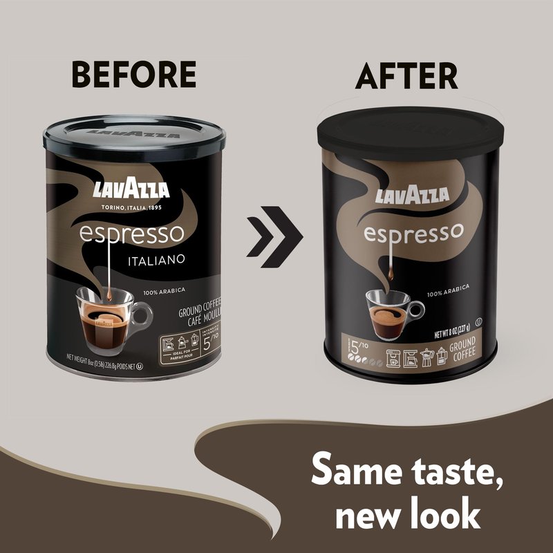 Lavazza Caffe Espresso Ground Coffee Blend, Medium Roast, 8 oz