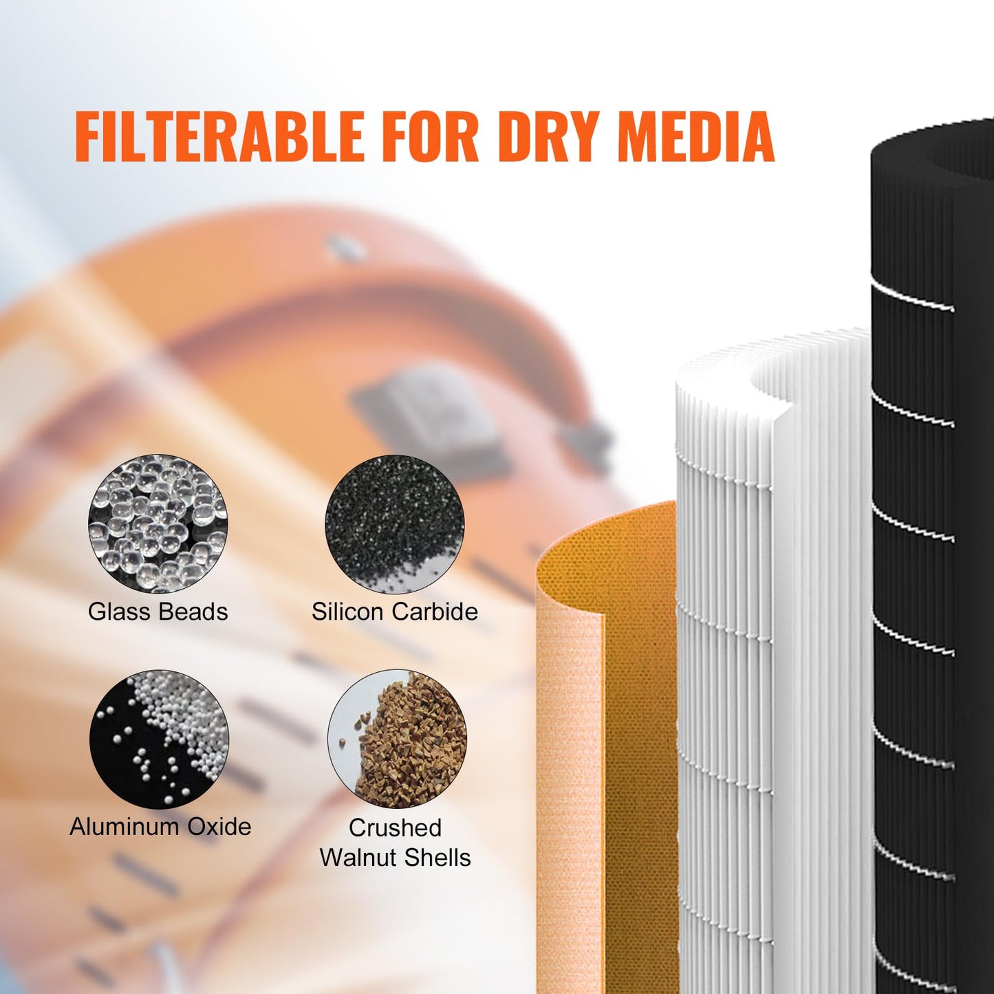 Dust Collection System: 1.6-HP Dust Collector Media Reclaimer with 1.8 Gallon Capacity - Universal Fit for Sandblaster Cabinets and Media Blasters