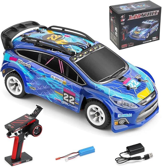Goolsky WLtoys 284010 RC Drift Car 1:28 Scale 2.4GHz Remote Control Car 4WD 30KM/H High Speed RC Racing Cars with Metal Chassis for Adults