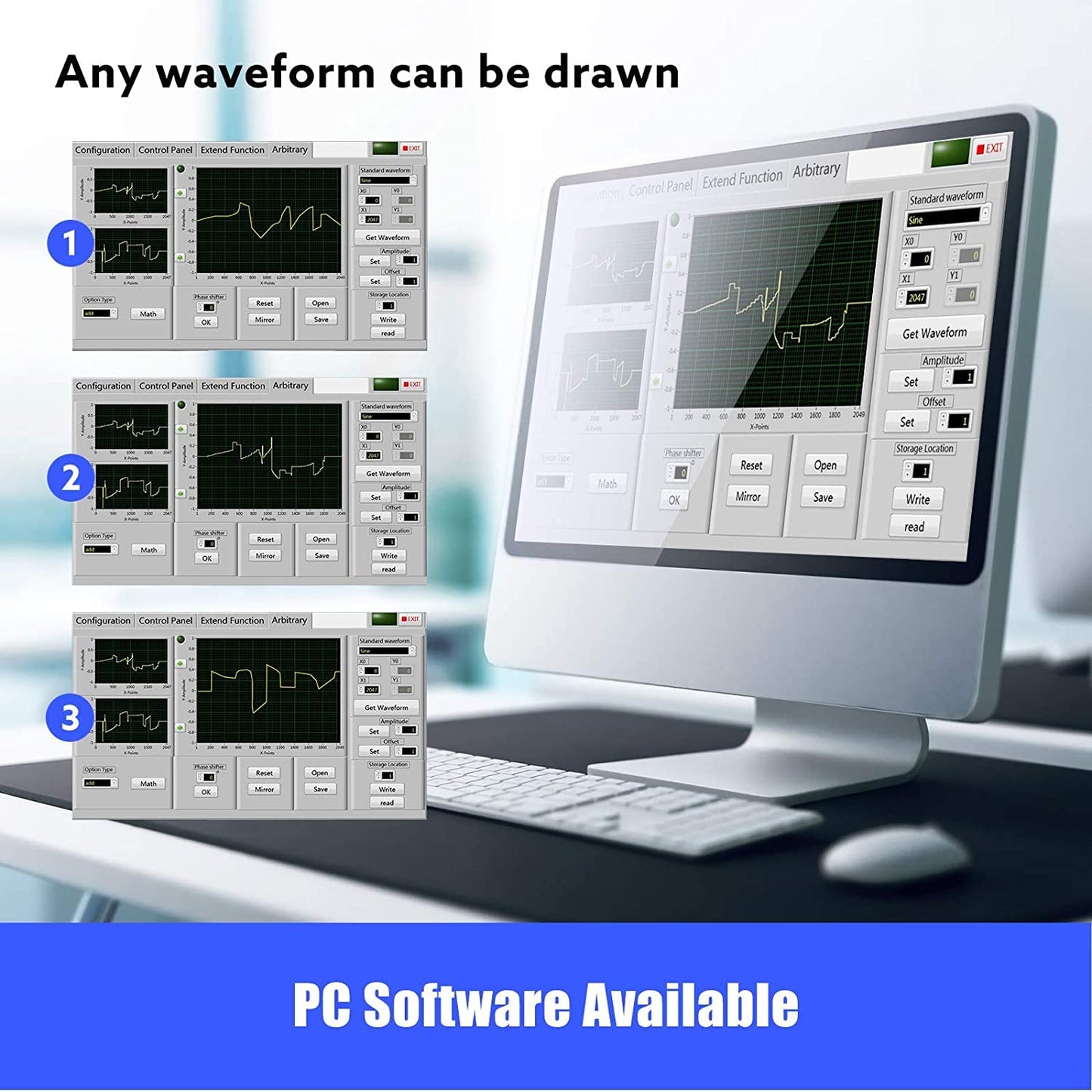 Professional Upgraded 15MHz DDS Signal Generator Counter, Seesii 2.4Inch LCD Display High Precision 200MSa/s Dual-Channel Arbitrary Waveform FG-615 Function Generator Frequency Meter