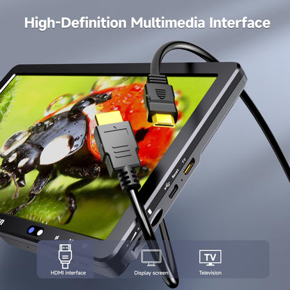 Leipan DM12 Digital Soldering Microscope 2000X, 10.1" Coin Microscope with 32GB TF Card, HDMI Connection for Adults,10 Lights,PC/TV Compatible