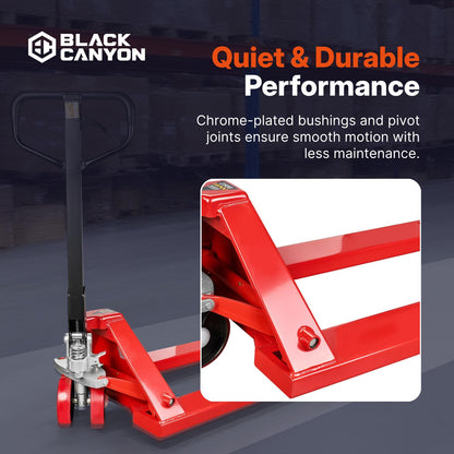 NORTHSKY Narrow Manual Pallet Jack, 48" x 21", 5500lb Capacity for Warehouse, Workshop