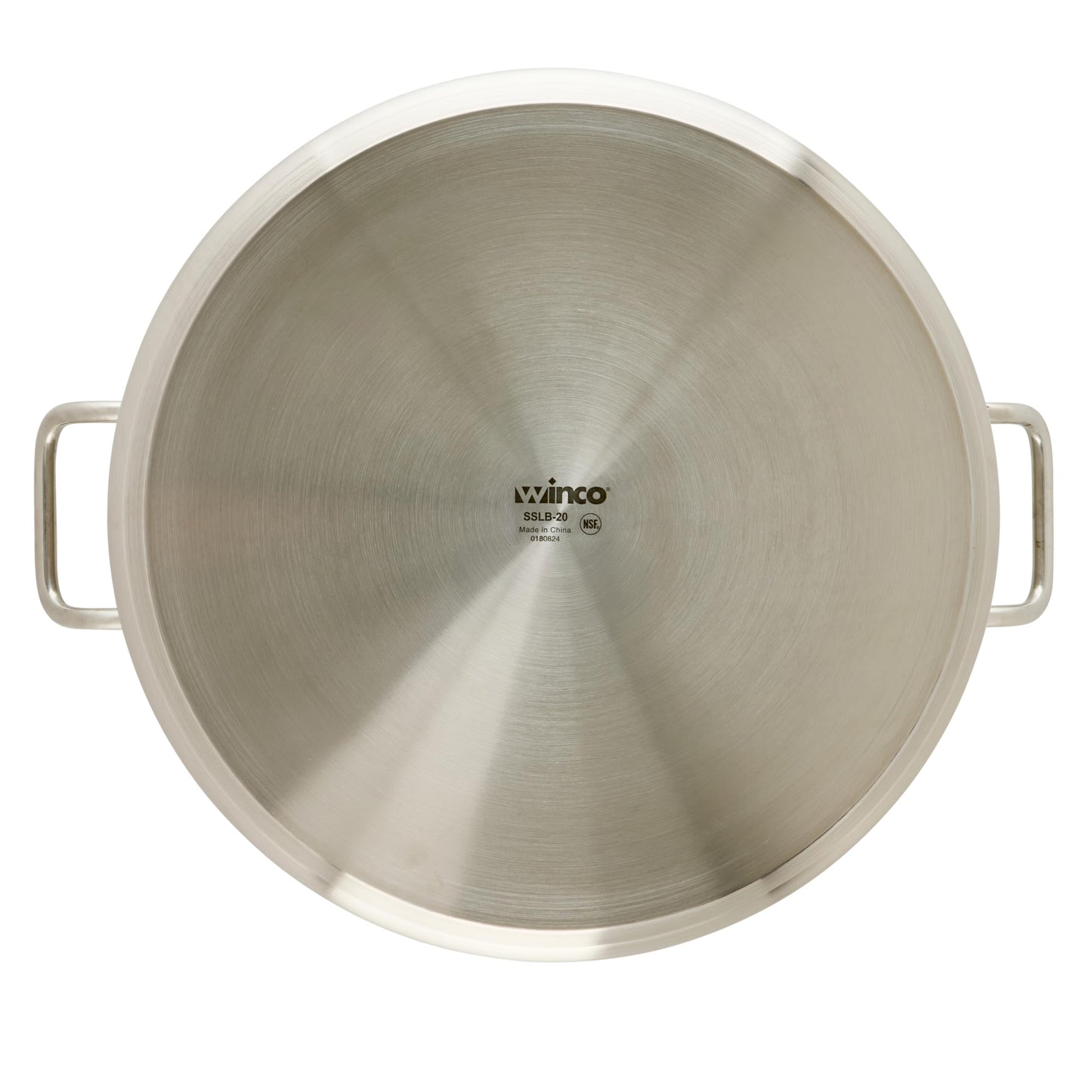 Winco Commercial-Grade Stainless Steel Brazier with Lid, 20 Quart