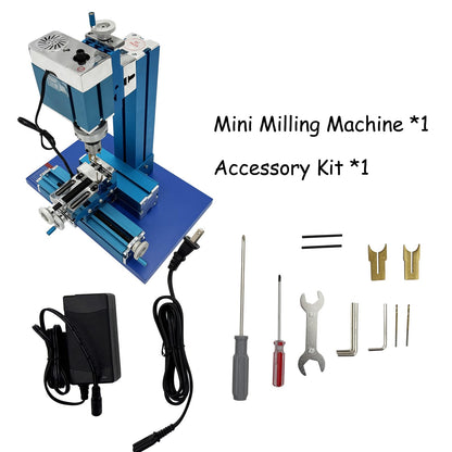 INTBUYING 100V-240V Mini Milling Machine The Buddhist Bead Cutting Tool 60W Wood Milling Lathe Machine DIY Miller