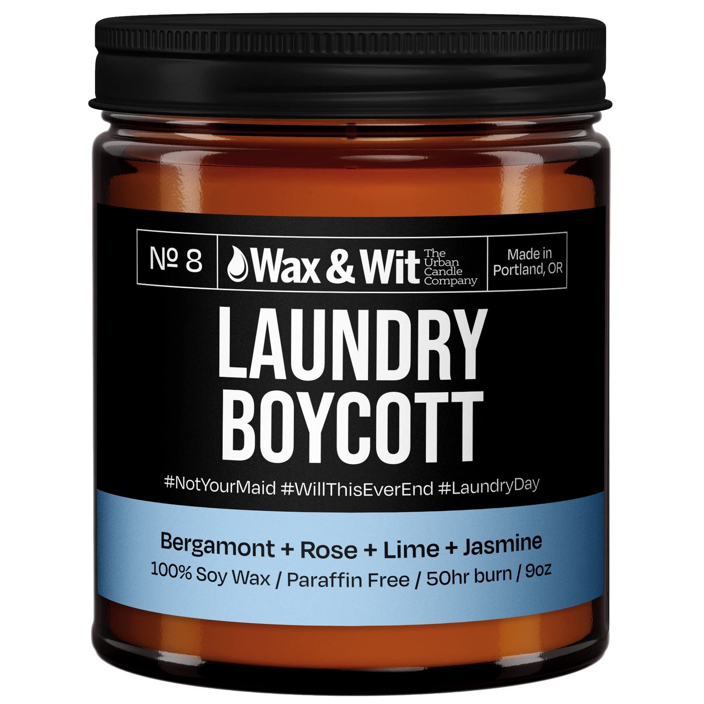 Wax & Wit Funny Soy Candle Gift for Women - Humorous, Aromatherapy Soy Wax Candle, Ideal for Housewarming, Coworker, Birthday – Bergamot, Rose, Lime, Jasmine - 9oz