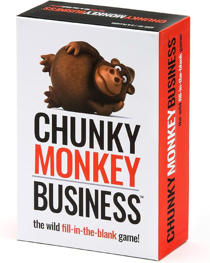 Chunky Monkey Business Funny Fill-in-The-Blank Word Guessing Brain Teaser Party Game for Game Nights Family Fun and Groups Ages 10+