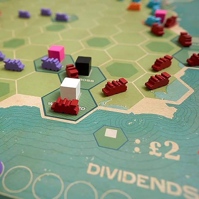 Capstone Games Irish Gauge Strategy Board Game for Ages 15+ | Economic Railroad Investment with Auction Bidding and Shareholding Route Expansion Euro Style Railway Network | 3-5 Players | 60 Min