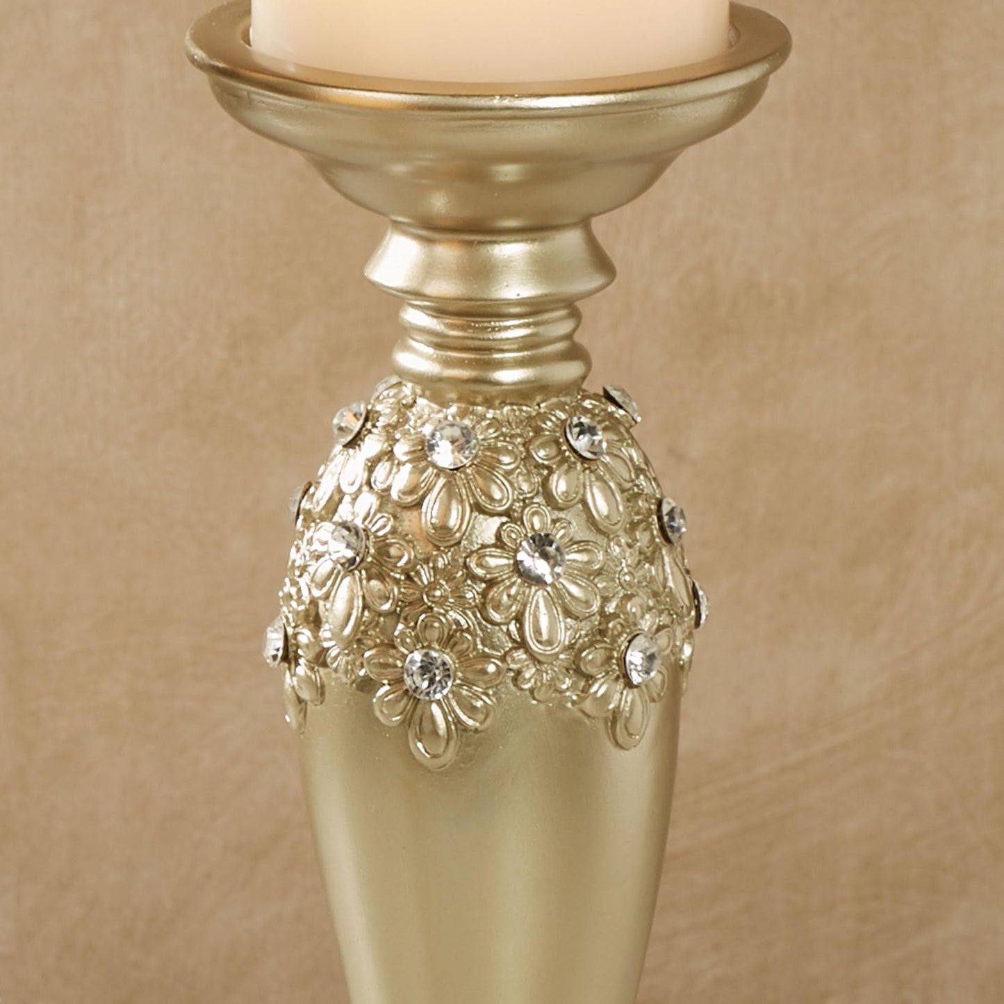 Rya Gem Candleholders Champagne Gold Set of Three