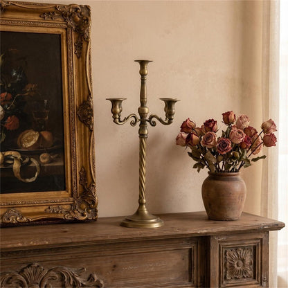 Cast Iron Metal Candelabra Candlestick Holders Decorative Stands Taper Holders for Wedding Home Decors Table Candelabra Centerpieces