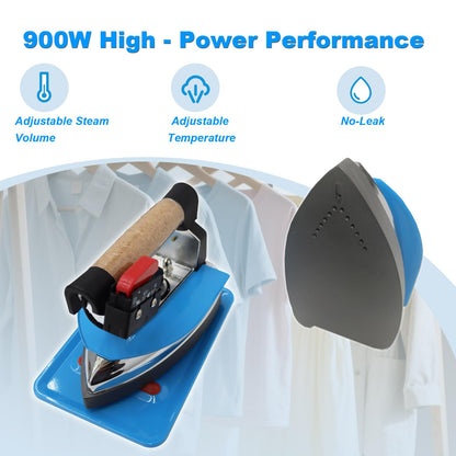 PreAsion 110V Industrial Steam Iron & Boiler Station - 1600W Professional Ironing System with Adjustable Steam & Temperature for Clothing Stores, Laundry, Factories, and Curtain Shops