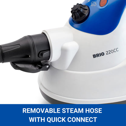 Brio 220CC Canister Steam Cleaner - Steamer for Cleaning Tile, Grout, Hardwood Floor, Freshens Carpet, Cars and Automobiles with 65 PSI Pressure