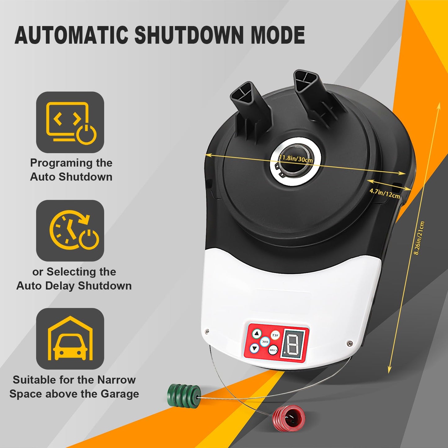 Helivivfy Auto Roller Door Opener, Equipped with Two Remote Control, Allows for Convenient Remote Operation Ideal for Garages Warehouses and Barns It Features a Powerful 800N Motor
