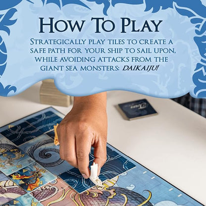 Tsuro of the Seas – Path-Building Strategy Board Game with Sea Monsters | Tile-Laying Adventure for 2–8 Players Ages 8+ | 30–45 Minute Gameplay