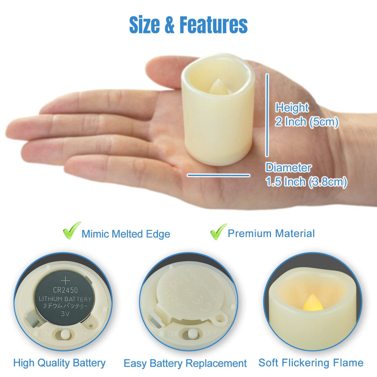 Flameless Votive Candles with Remote Control and Timer Bulk Set of 10 Tealight Candles/Realistic Outdoor Flickering Battery Operated LED Tea Lights (Batteries Included) 200Hours