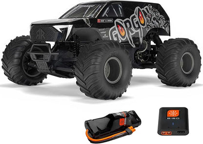 ARRMA RC Truck 1/10 Gorgon 2 Wheel Drive RTR Brushed Monster Truck Battery &amp Charger Included Gun Metal ARA3230ST3