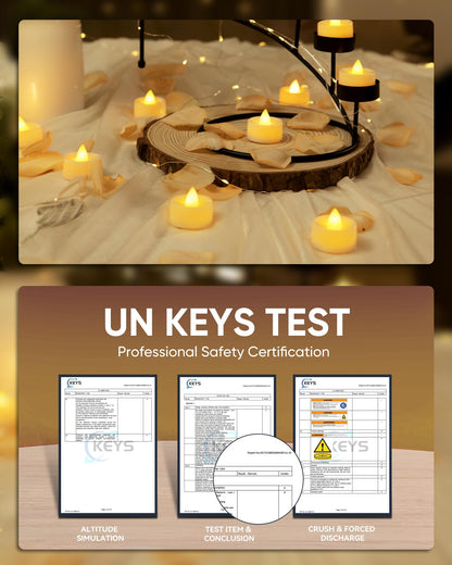 BEICHI Flameless Candles, 24Pack Battery Operated Candle, LED Tea Lights Candles Battery Operated, Flickering Fake Votives for Wedding Halloween Christmas Diwali- Warm Yellow
