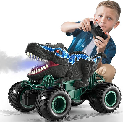 Bennol 2.4GHz Dinosaur Remote Control Cars Toys for Kids Boys 4-7 5-7 8-12 RC Dinosaur Car Toys with Light Sound Spray Indoor Outdoor Toys Gifts for 3 4 5 6 Year Old Boys RC Car Toys for Boy