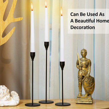 Set of 18 Tall Candlestick Holders Thin Metal Taper Candle Holders for Table Centerpiece Modern Decorative Pillar Candle Sticks Stand for Home Wedding Christmas Decoration(Rose Gold)