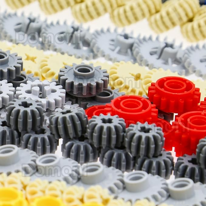 Technic Parts for Lego Kits 466 Pieces Car Gear Axle Pin Chain Link Tire Wheels Building Blocks Set - Compatible with Major Brands
