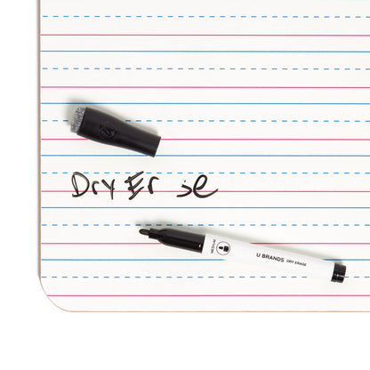 U Brands Dry Erase Lap Board, Double Sided, 9" x 12" Inches, Dry Erase Marker Included, Small White Board, 1 Count