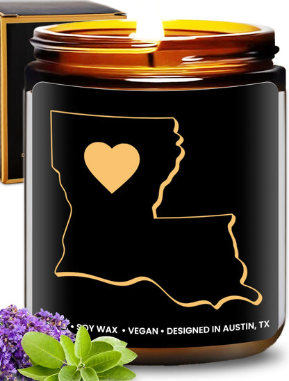 Louisiana Candle, Unique Louisiana Themed Gifts for Men and Women, Best State Souvenir Gifts for Moving Away, Thoughtful Home Sick Presents, Ideal for Birthday, Christmas, Graduation, Gift Ready