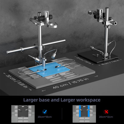 Andonstar 3 Lens 2160P UHD HDMI Digital Microscope 2000X, AD246SM-Plus Professional for PCB Circuit Board Soldering Microscope Station, Soldering Helping Hands, Tool Holder, 32G Card