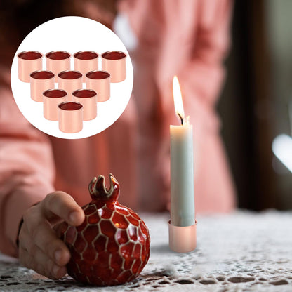 HOODANCOS 20pcs Iron Candle Holders Set, Metal Candlestick Decor, 23x23x0.5mm, Suitable for Birthday Parties and Romantic Candlelight Dinners, Desktop Candle Cups Adornment