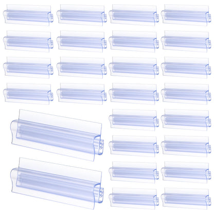 ReliThick 50 Pcs Slatwall Sign Holder PVC Wall Mount Sign Holders Flush Signage Card Grip for Slatwall Panels Supermarket Restaurant Store Garage Retail Shop