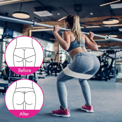 Te-Rich Resistance Bands for Legs and Butt, Fabric Workout Loop Bands, Set of 3