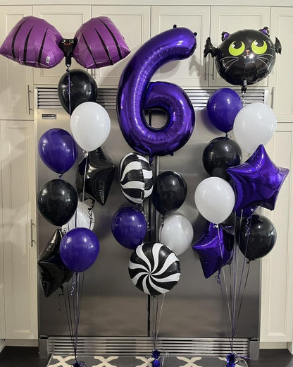Purple 6 Balloon, Number Balloon 40 Inch, Purple Party Supplies 6th Balloons for Birthday, 6 Birthday Balloon, Number 6 Balloon