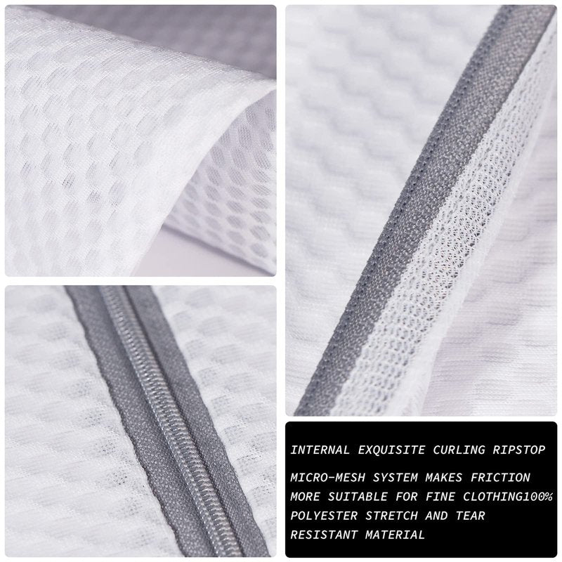 4Pcs Durable Honeycomb Mesh Laundry Bags for Delicates Reusable Wash Bag(1XX-Large 24 x 24 Inches,1X-Large 20 x 24 Inches,1 Large 16 x 20 Inches, 1 Medium 12 x 16 Inches)
