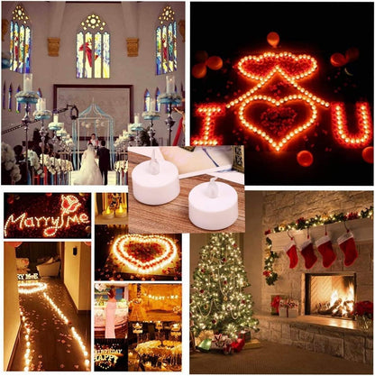 Anziner 24 Pack flameless led Tea Lights Candles, Warm Yellow Last 200 Hours,Flickering tealight Candles,Battery Operated Tea Lights for Home Decoratioin