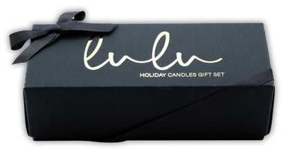 Lulu Candles | Holiday, Pineapple Evergreen, Pumpkin Chai | Luxury Scented Soy Jar Candle | Hand Poured in The USA | Highly Scented (Holiday Gift Set - 3 PC, 2.7 Oz. Votives)