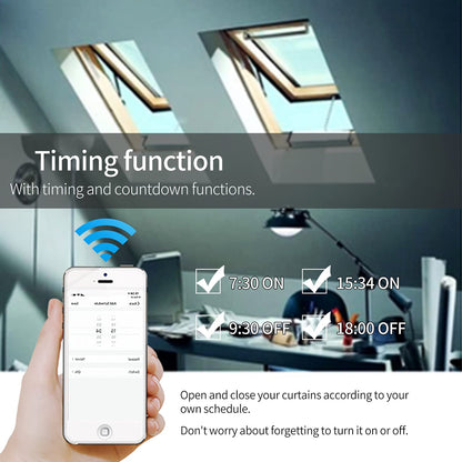 Olideauto Smart WiFi Window Opener TUYA APP Control, Phone App Control Electric Open Window with 19-4/5'' Running Trip