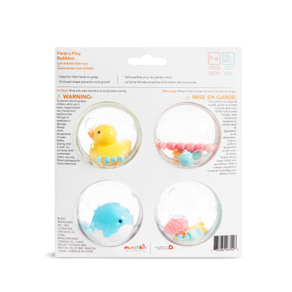 Munchkin® Float & Play Bubbles™ Baby and Toddler Bath Toy, 4 Count