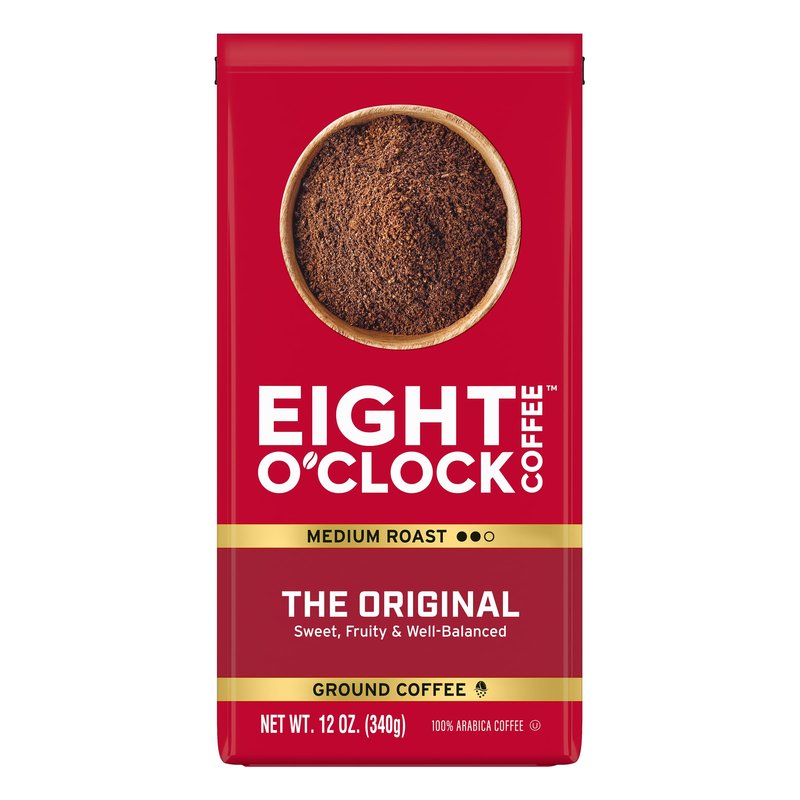 Eight O'Clock Coffee The Original, 12 Ounce (Pack of 6) Medium Roast Ground Coffee 100% Arabica, Sweet, Fruity, Well Balanced