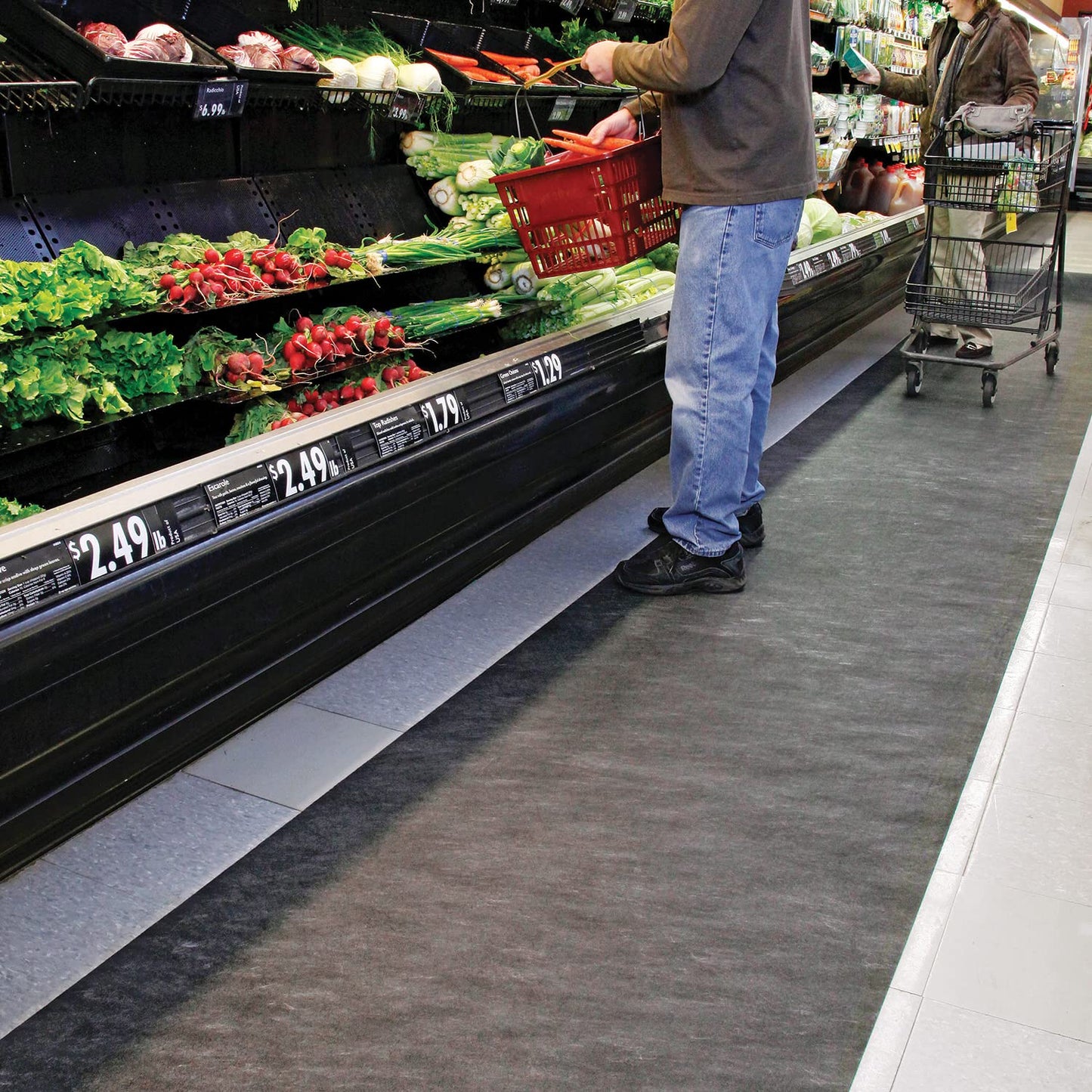 PIG Grippy Floor Mat | Industrial Entrance Mat with Adhesive Backing | 3' x 50' Mat Runner | Gray | GRP36201-GY
