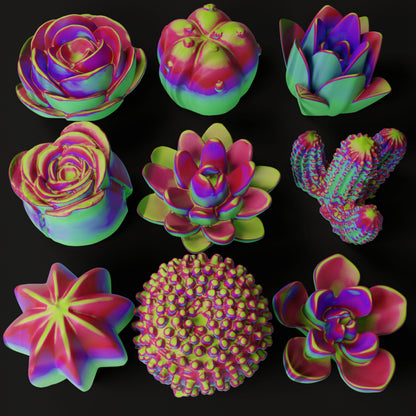 9 Pack Flower Succulent Candle Mold Resin Casting Silicone Molds for Home Decor & Candle Making Wave Spiral Mold