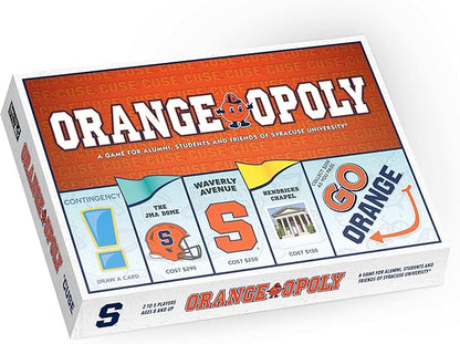 Late for The Sky Orange-opoly Syracuse University Board Game – Collegiate Campus Property Trading Family Party Game for Alumni Students Fans 2–6 Players Tokens Included