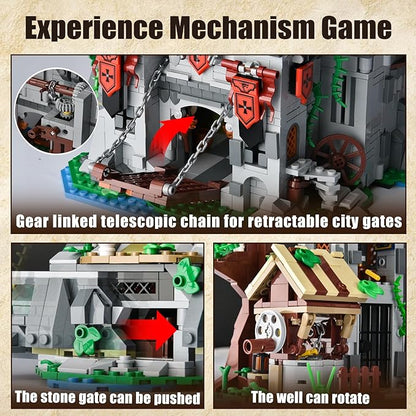 BNG Medieval Castle Building Set for Adult2 in 1 Knights Castle Building BlocksHouse Architecture Collection ToyHome Office Decor and Creative Gift for Teen 14+(2568PCS)