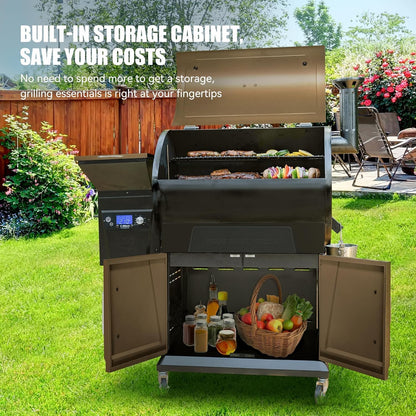 Z GRILLS 2026 Electric Pellet Smoker & Grill, 700 sq. in Cooking Space, PID 3.0 Precision Control, Dual Meat Probes, 28-Hour Hopper, Dual-Wall Insulated Base, 8-in-1 BBQ with Cover