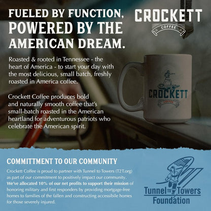 Crockett Light Roast Ground Coffee – Smooth Light Roast Ground Coffee with Bright Flavor, Crisp Finish & Gentle Strength – Perfect for Clean Brewing, Mellow Energy & Daily Coffee Drinks