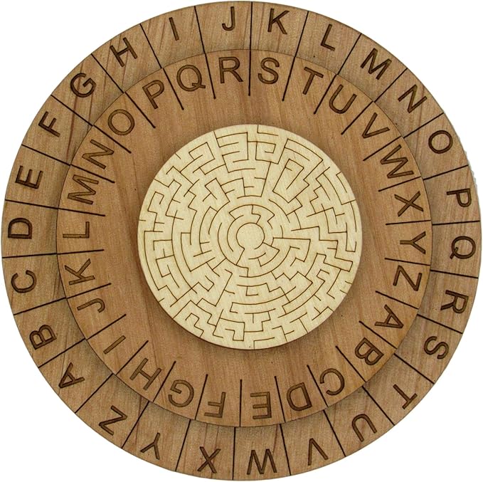 Labyrinth Cipher Wheel - Premium Escape Room Decoder Ring and Escape Room Prop